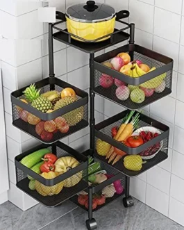 Multifunctional 5 Layer Squire Vegetable Storage Basket